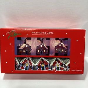 JCPenny Gingerbread House String Lights NIB Indoor Outdoor Holiday Lights